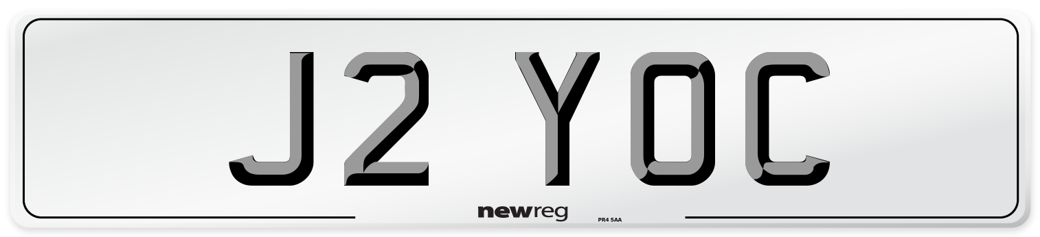 J2 YOC Number Plate from New Reg